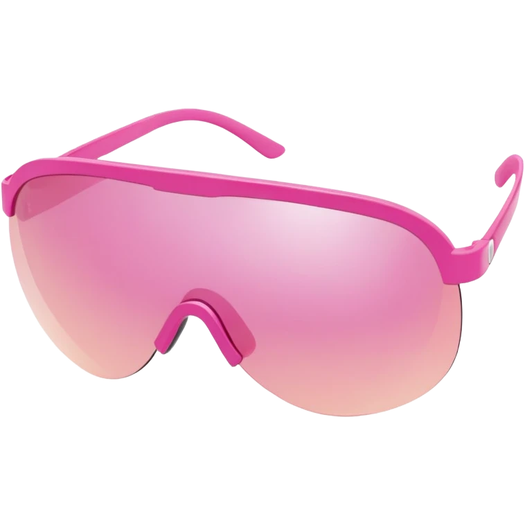 super minimalist pink shield visor sunglasses, Y2K style, bare essentials design emoji