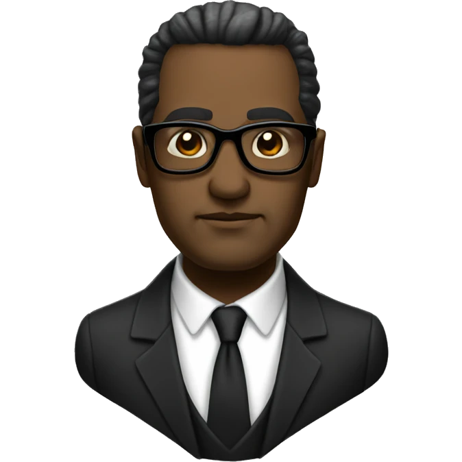 mafia boss black glasses emoji