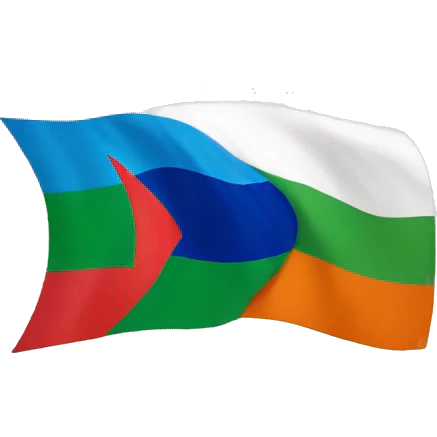 Brics logo with russian flag emoji