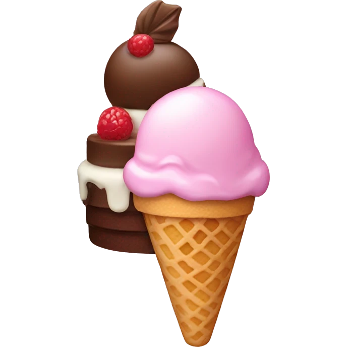 Ice cream and cake emoji
