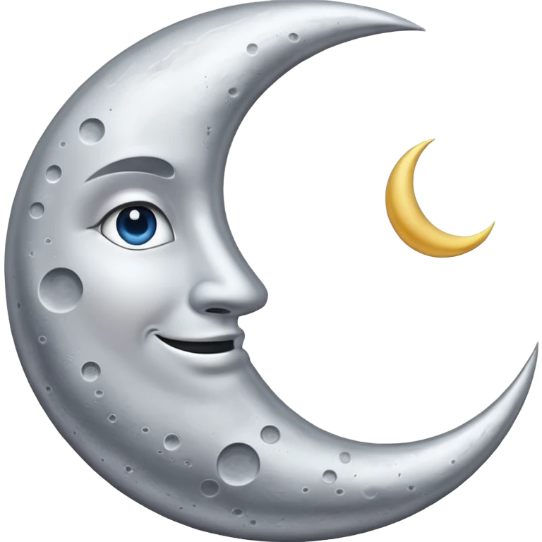 Right facing moon  emoji