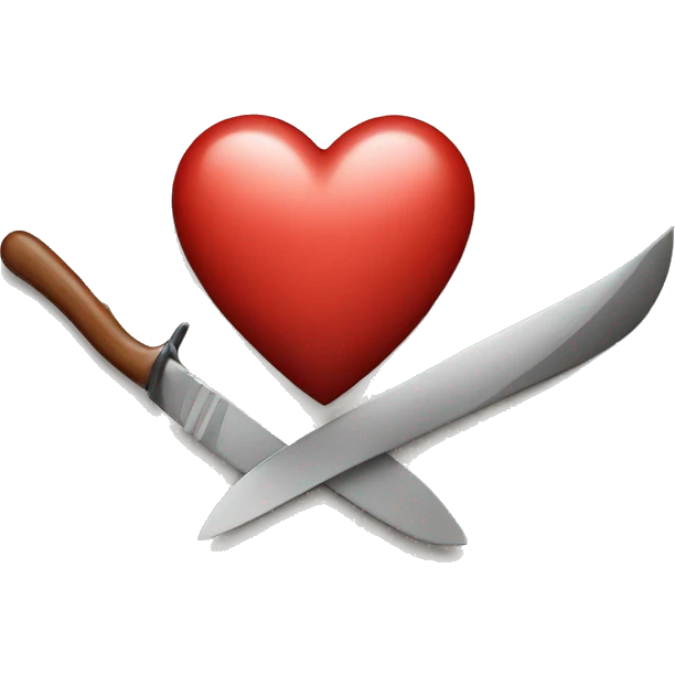  heart with a knife emoji