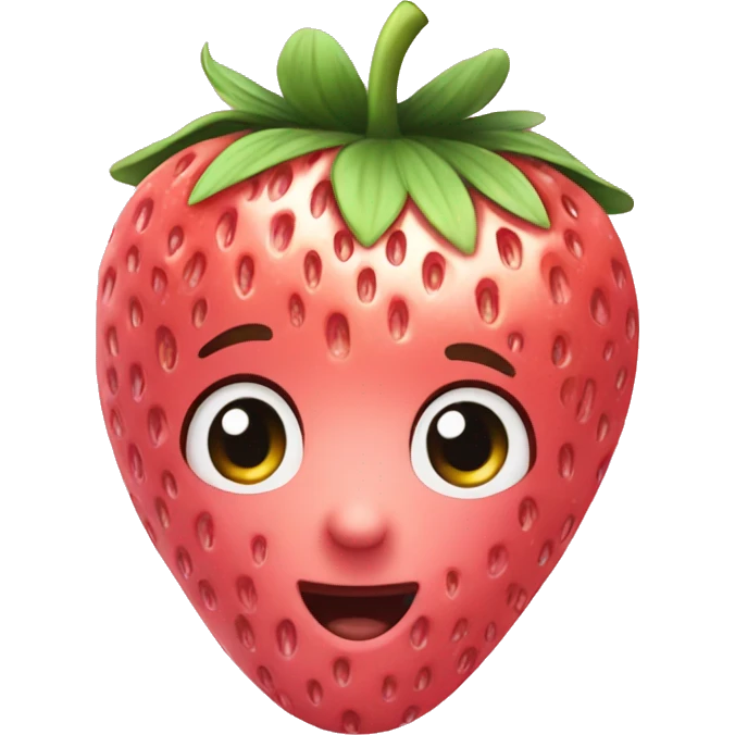 a light pink strawberry emoji