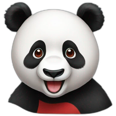 Panda rouge emoji