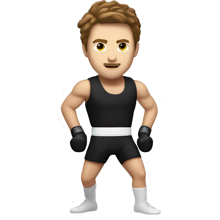 Thigh kick kickboxing white dude with brown hair emoji