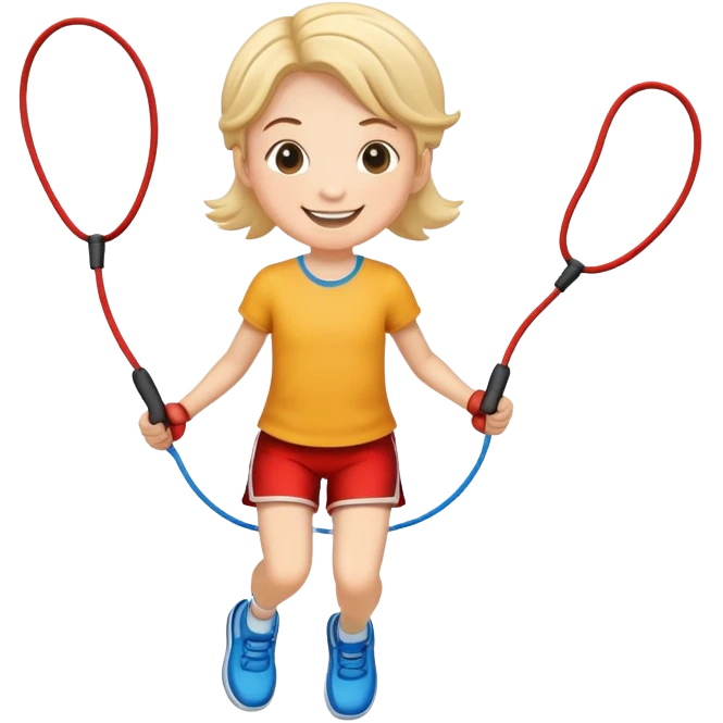 child jumping rope emoji