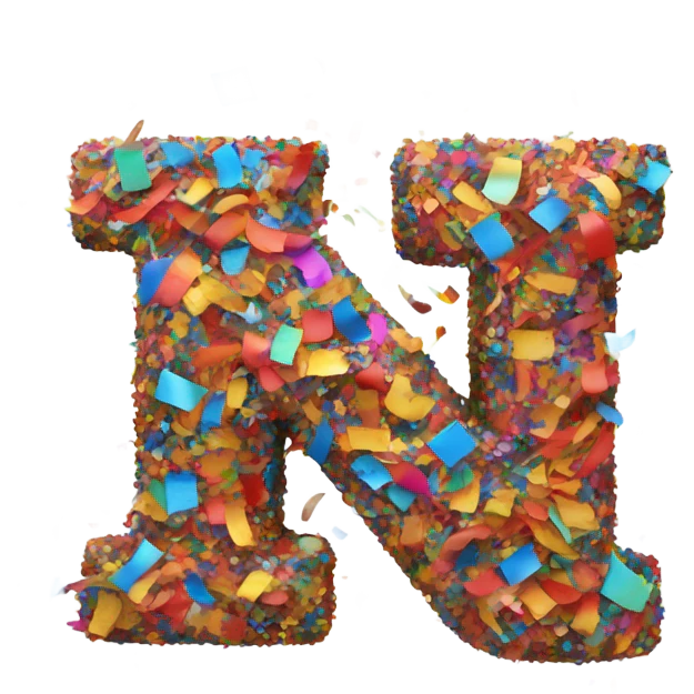 “ח” written in large letters with confetti emoji