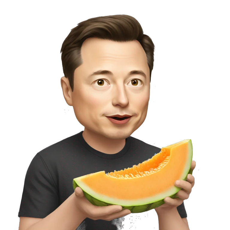 elon musk eating muskmelon emoji