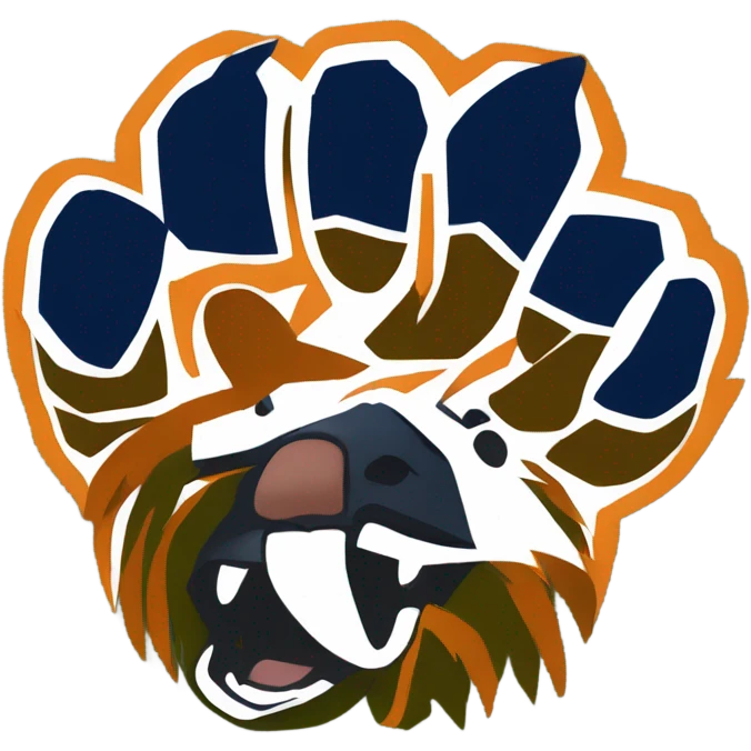 Chicago bears crushing Green Bay packer logo with paws emoji