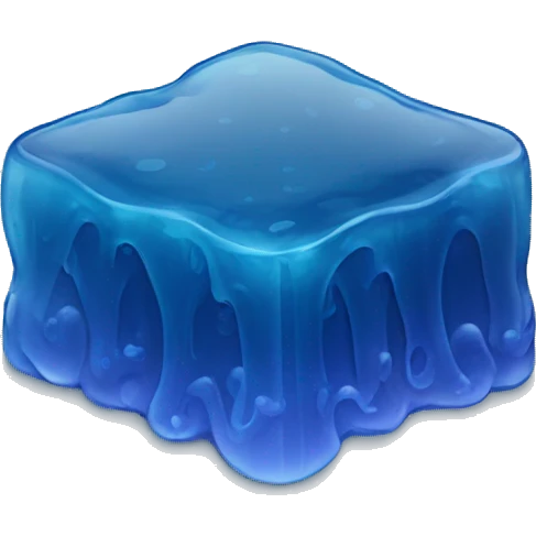 square blue jelly slab  emoji