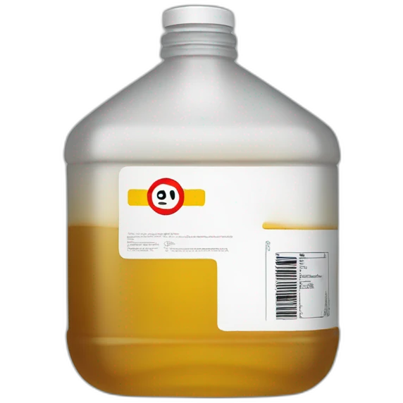 half-filled one-liter oil container emoji