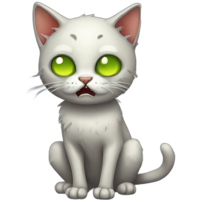 Zombie cat emoji