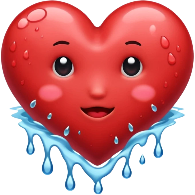 The heart beating in the river emoji