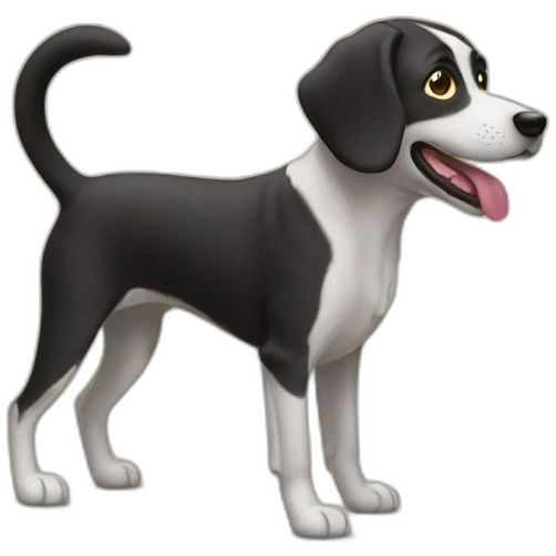 Chat sur un chien emoji