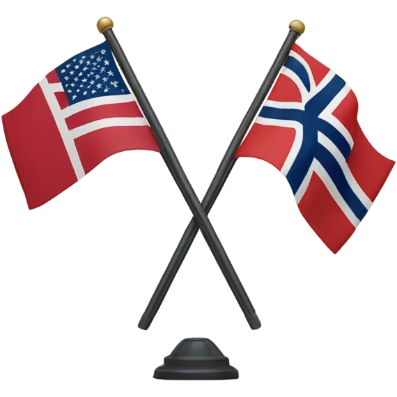 norway and us flag together emoji