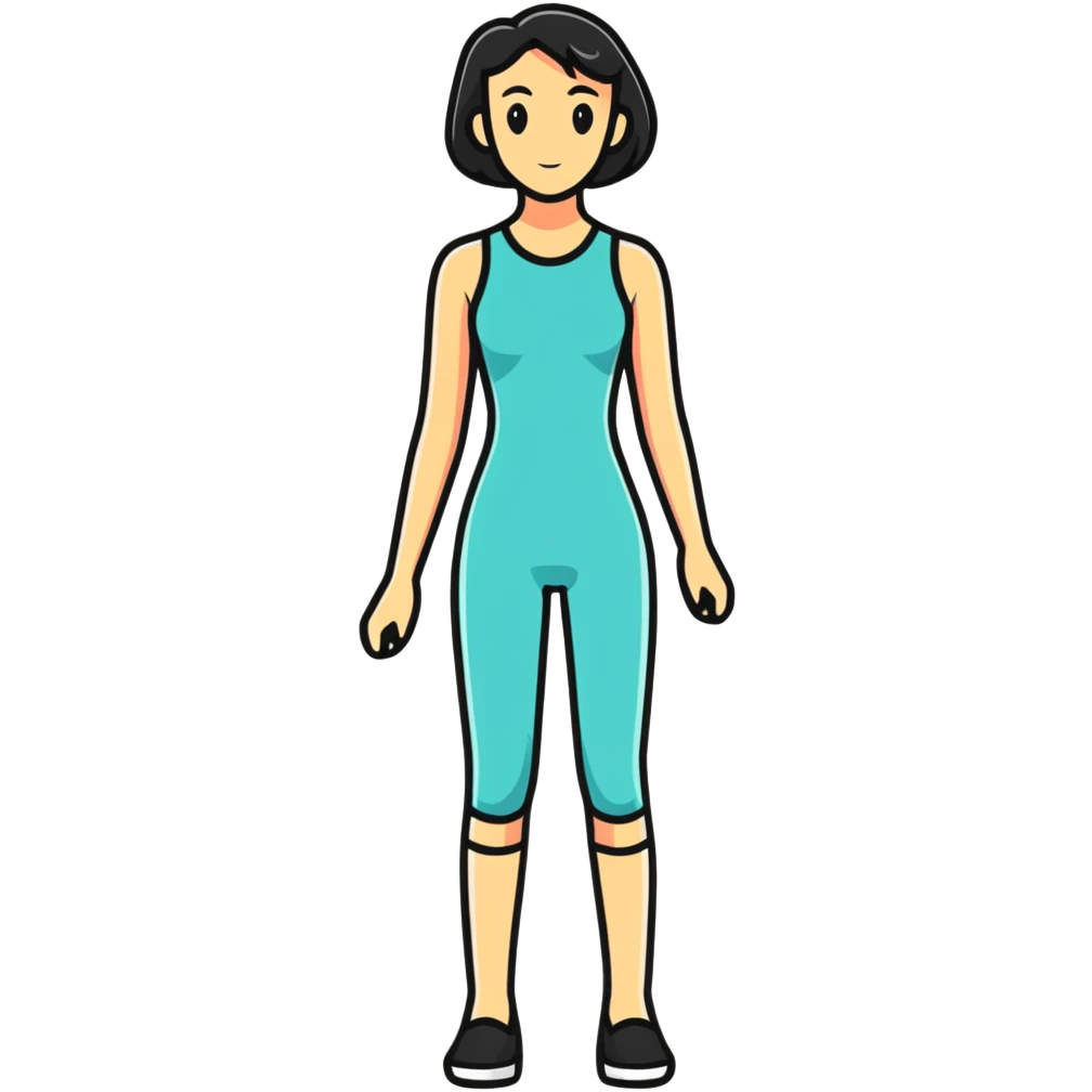 full body skinny female figure standing emoji