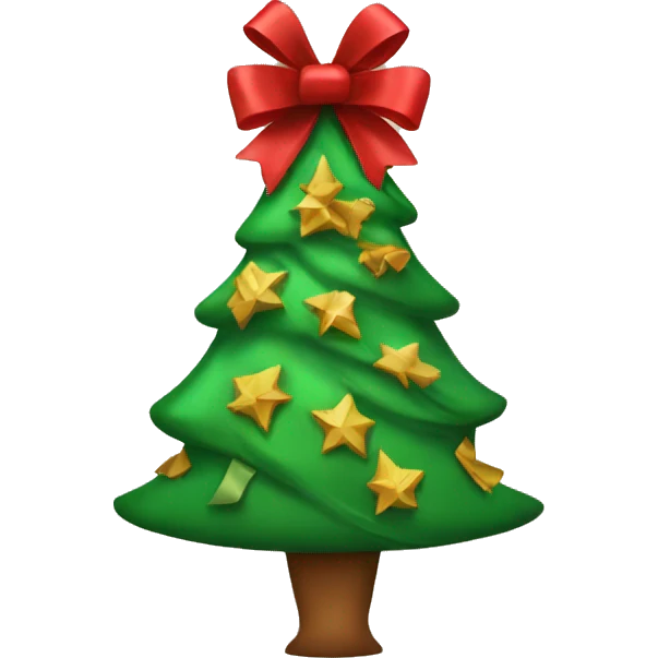A Christmas tree with bows  emoji