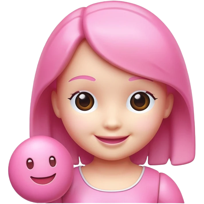 Pink toy doll emoji