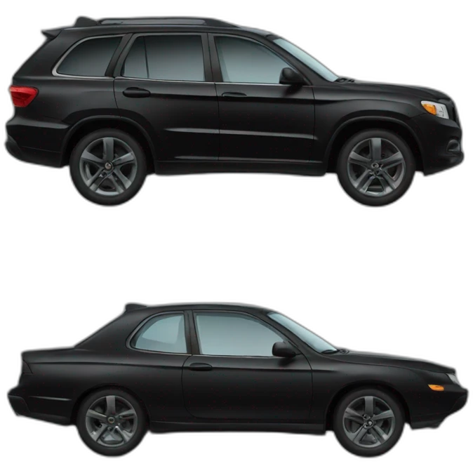 All Blacked out car emoji