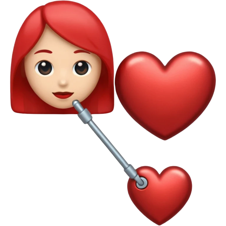 magnet pulling a small heart emoji