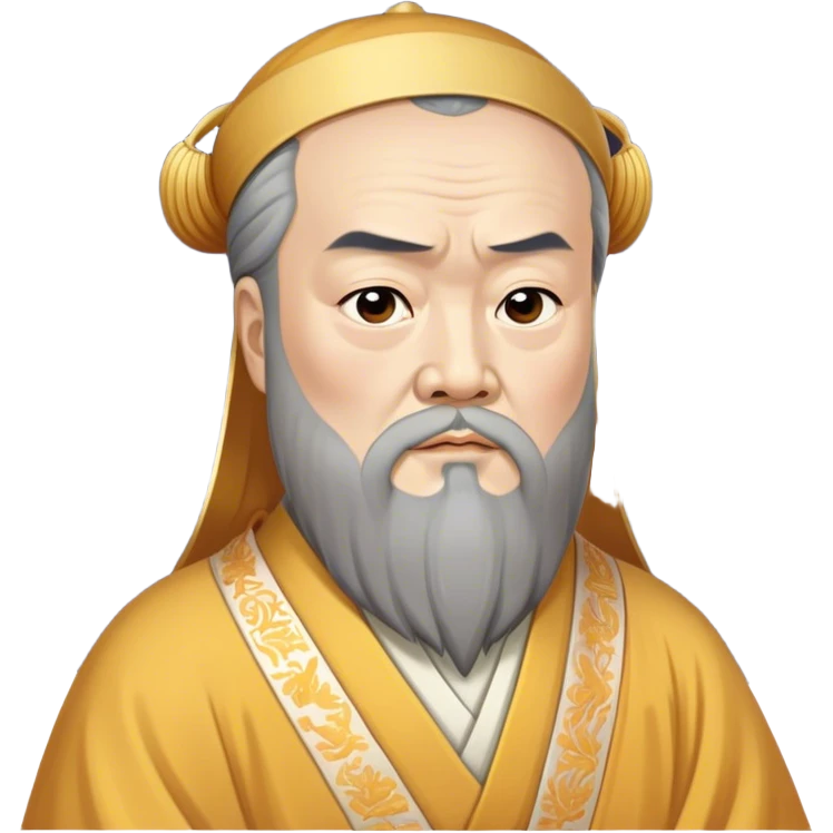 Cinematic Realistic Confucius Portrait Emoji, depicted as a wise ancient philosopher in traditional robes with a serene, contemplative expression, rendered with soft timeless textures and harmonious natural lighting that captures his enduring wisdom. emoji