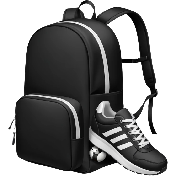 A special backpack with a separate compartment for the ball and sneakers emoji