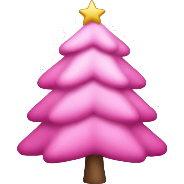 Pink Christmas tree emoji