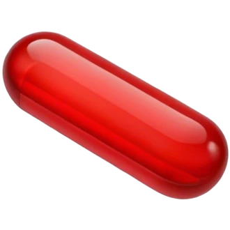 Red transparent pill  emoji