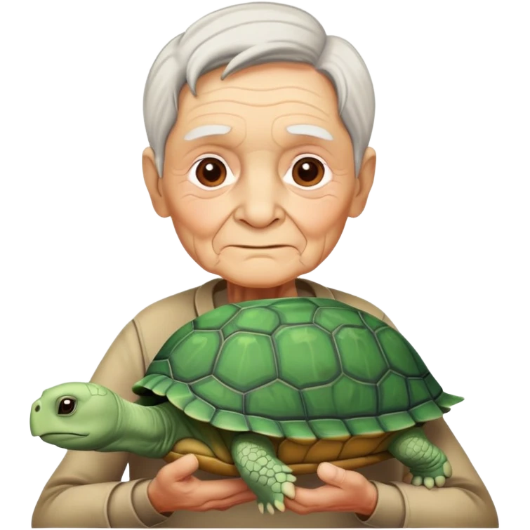 🐢 and 🧓 emoji