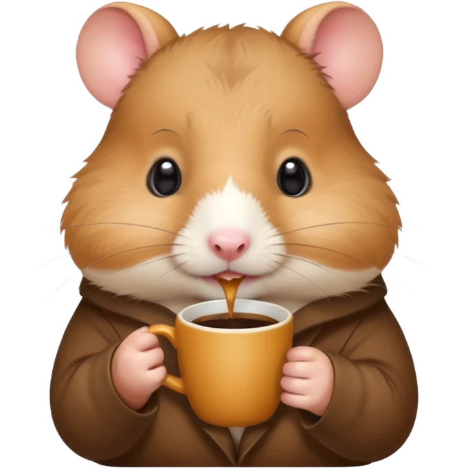Hamster drinking coffee emoji