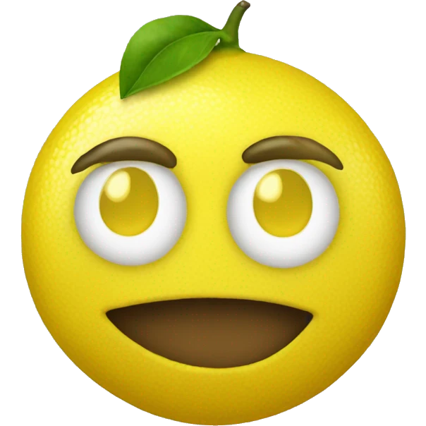 Lemony with a face emoji