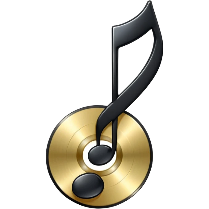 music note with a music disc emoji