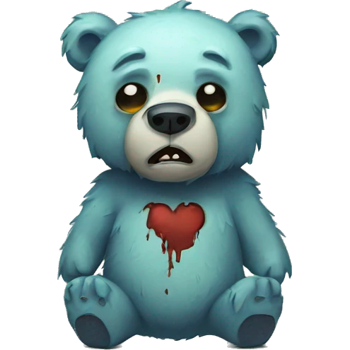 Zombie bear emoji