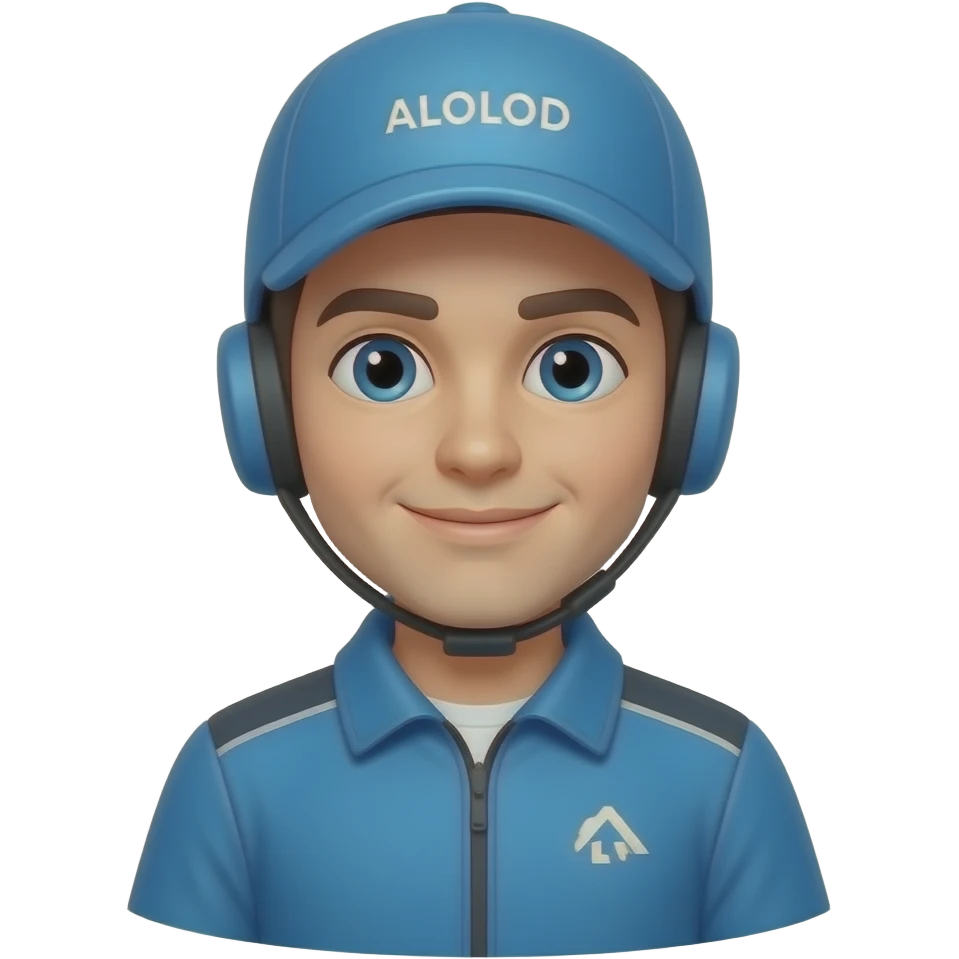 Delivery rider with ALOLOD logo emoji