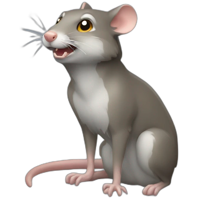 Un rat qui mange un loup emoji