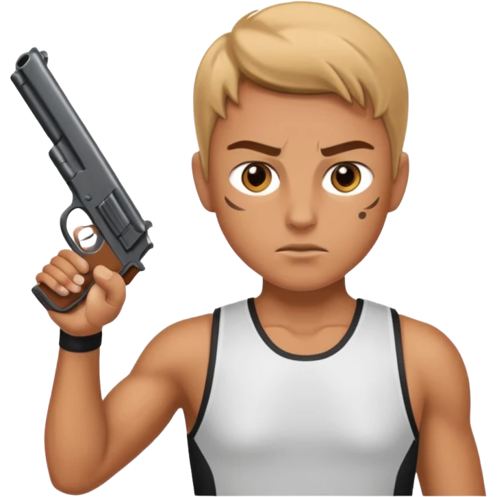 athlete gun shooting emoji