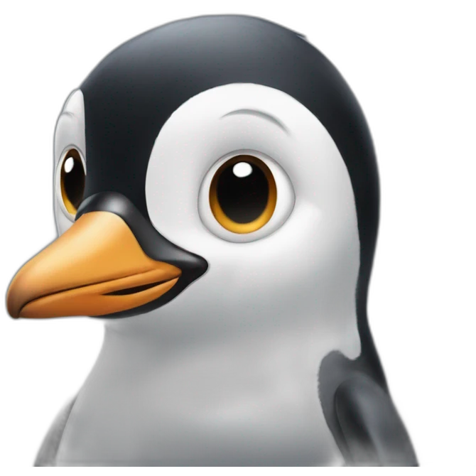 quadruped penguin with horns emoji