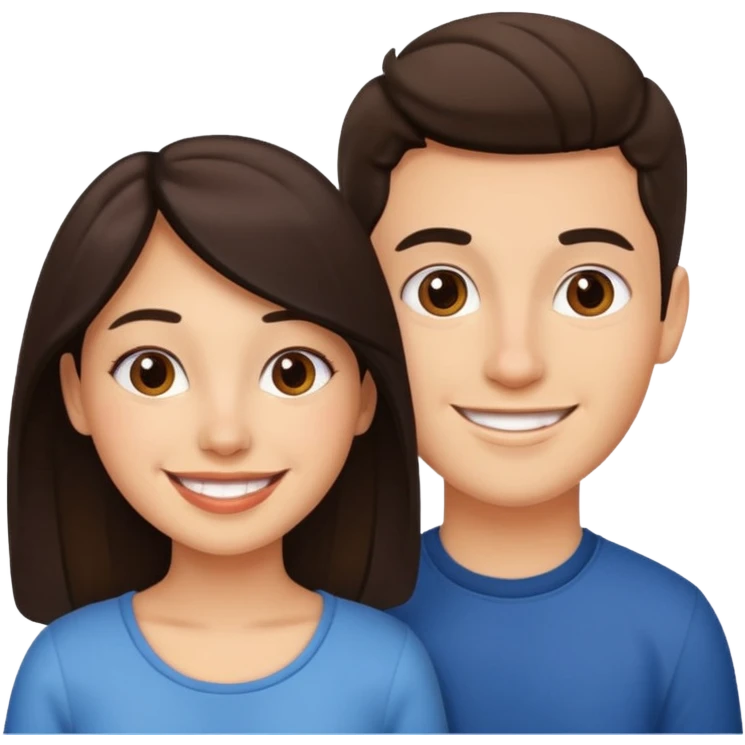 Young latina with a gringo together emoji