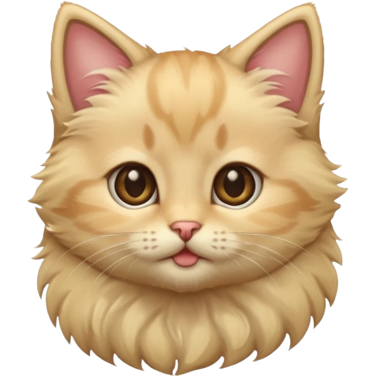 kitten with blonde hair and brown eyes emoji