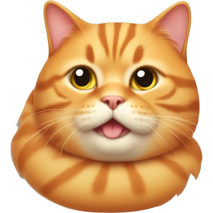 Fat orange cat emoji
