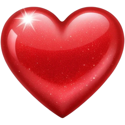 red heart with glitter effect emoji