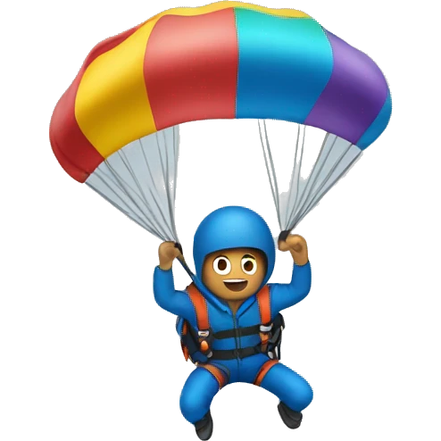 A man parachuting  emoji
