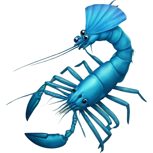 BLUE PRAWN emoji