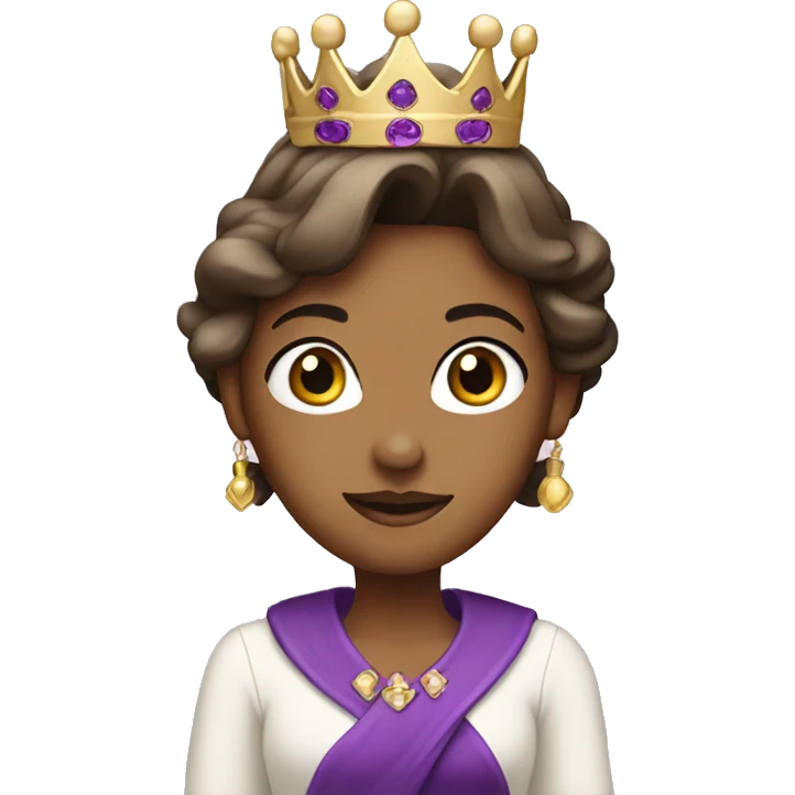 royal princess in purple crown emoji
