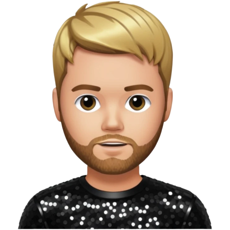 Brian McFadden from Westlife with black sequin outfit emoji