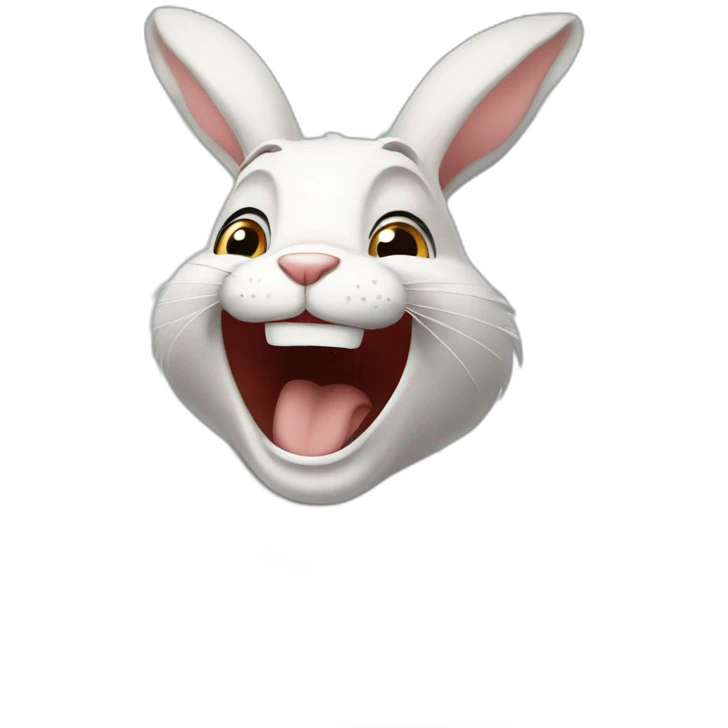 Rabbit laughing emoji