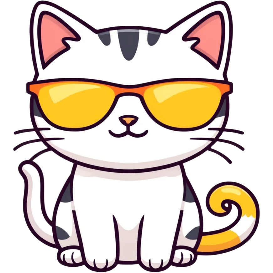 Cat with sunglasses emoji