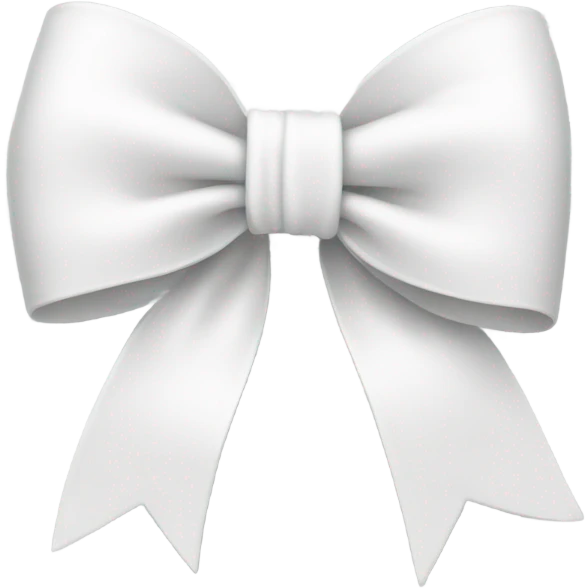 White bow on white bow emoji