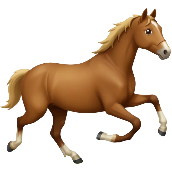 a horse escaping from the paddock emoji