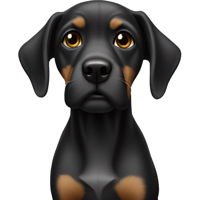 Cachorro todo preto emoji